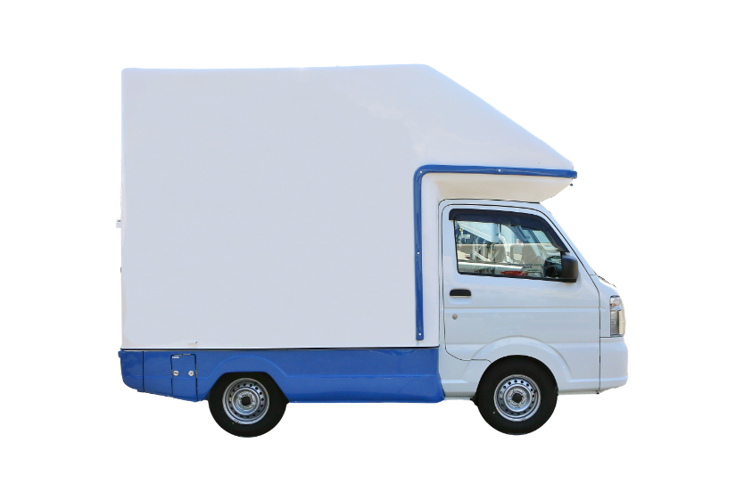 自走式仮設トイレカー：セパレート 側面